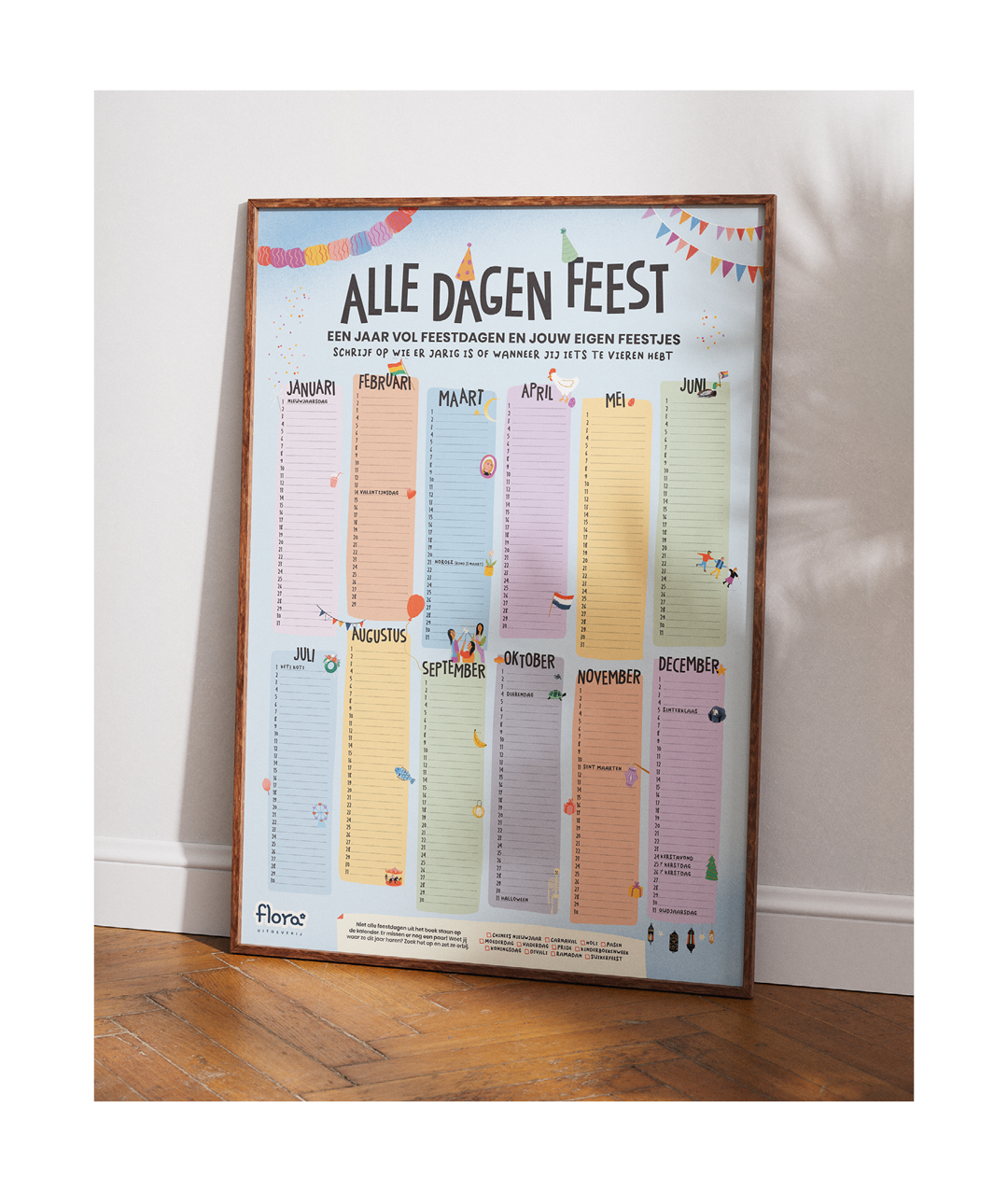 Alle dagen feest + bijpassende A2 kalenderposter